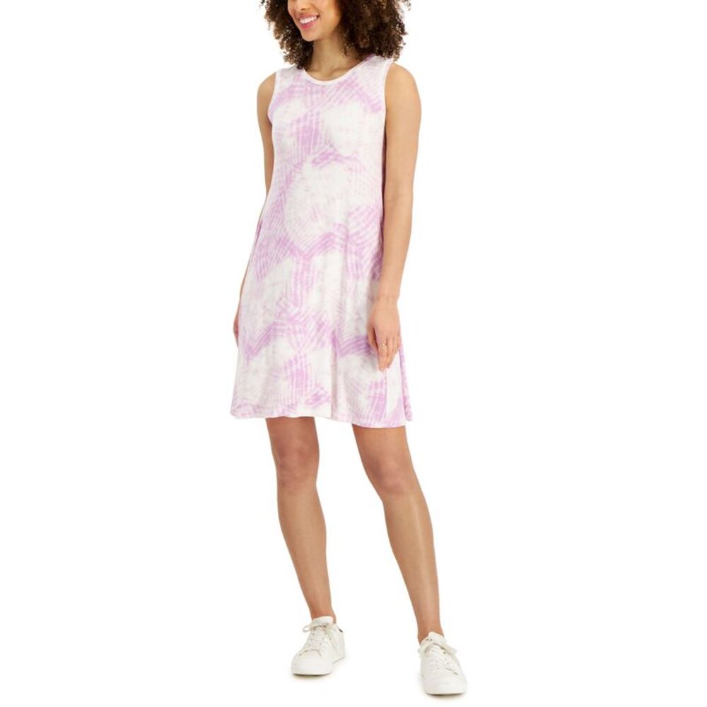 Style & Co Womens Tie Dyed Flip Flop Dress